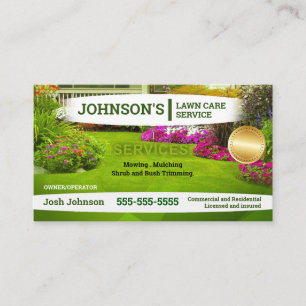 Landscape Lawn Care Business Card