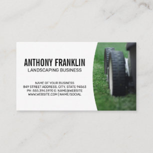 Landscape Lawnmower on Grass Business Card