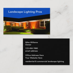 Landscape Lighting Modern Two Side Business Card