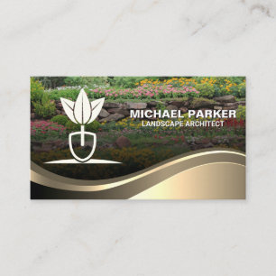 Landscape Logo Garden Background Business Card