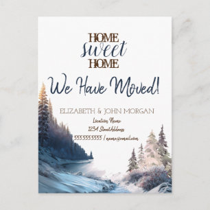 Landscape Mountain Home Sweet Home  Announcement Postcard