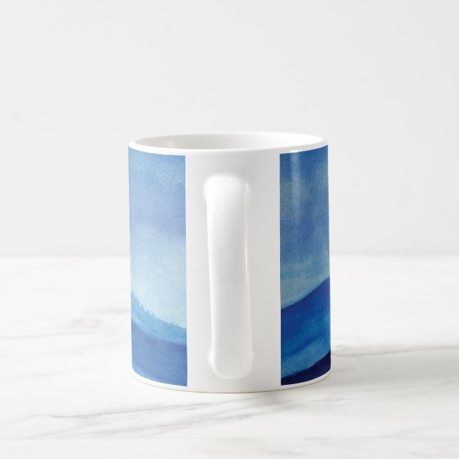 Landscape mountain watercolor Art White Mug (Handle)