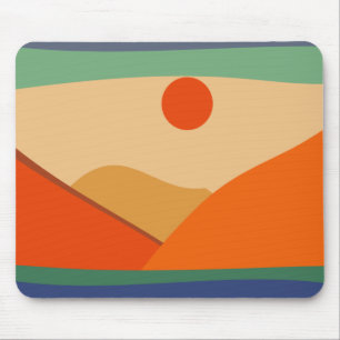 Landscape mousepad, mountain, digital art, art mouse mat