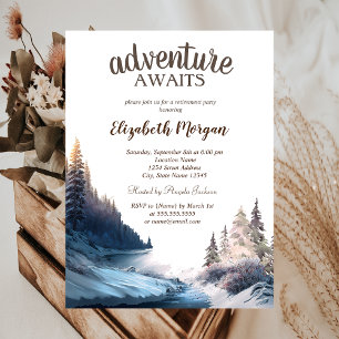 Landscape,Nature,Forest Retirement Party Invitation