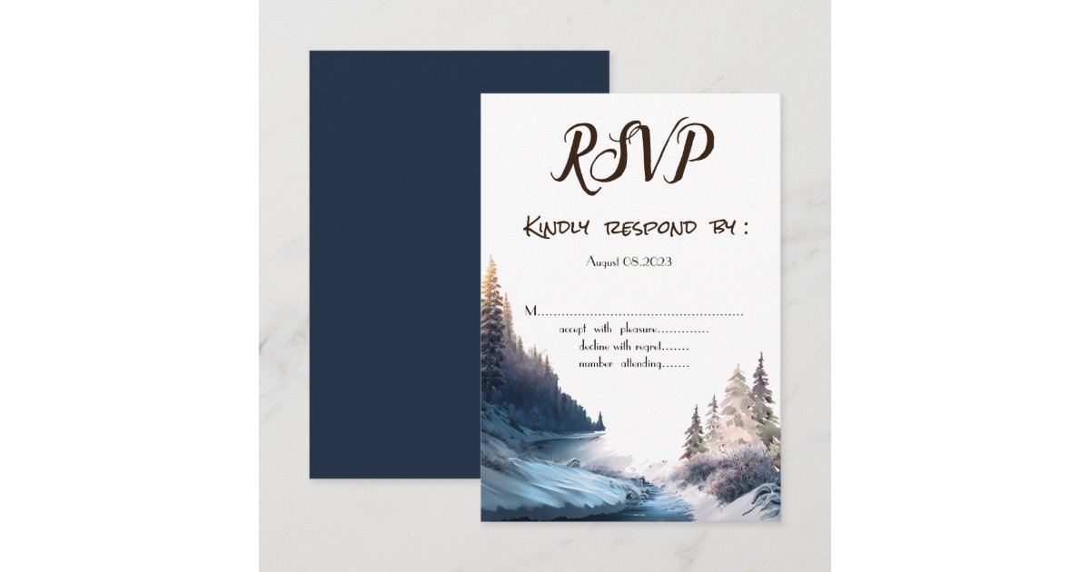 Landscape,Nature,Forest RSVP Invitation | Zazzle