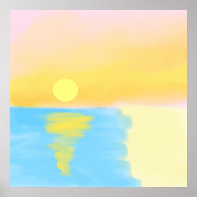 landscape nature painting poster (Front)