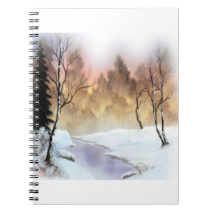 landscape nature snow snowday winter notebook