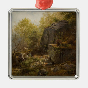 Landscape Near Conway, North Wales (by A.H. Wyant) Metal Tree Decoration