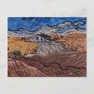 Landscape Near Saint-Rémy, Vincent van Gogh Fine Postcard