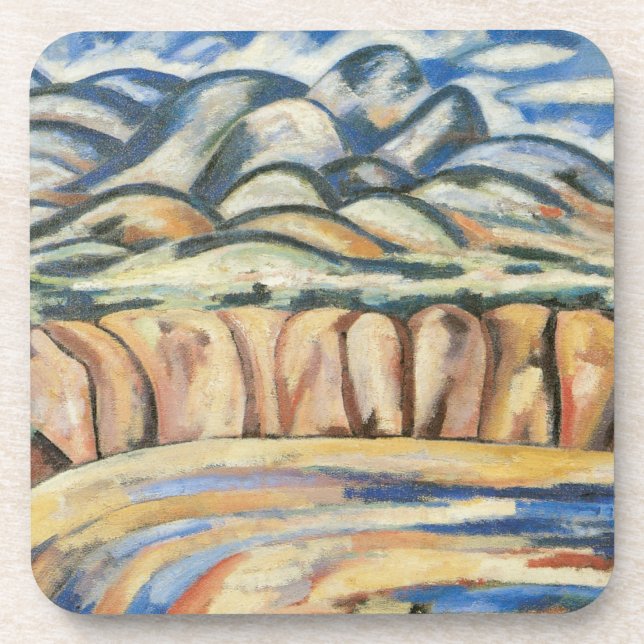 Landscape, New Mexico by Marsden Hartley, Fine Art Coaster (Front)