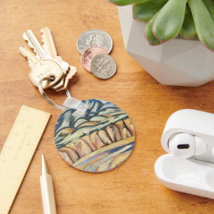 Landscape, New Mexico by Marsden Hartley, Fine Art Key Ring