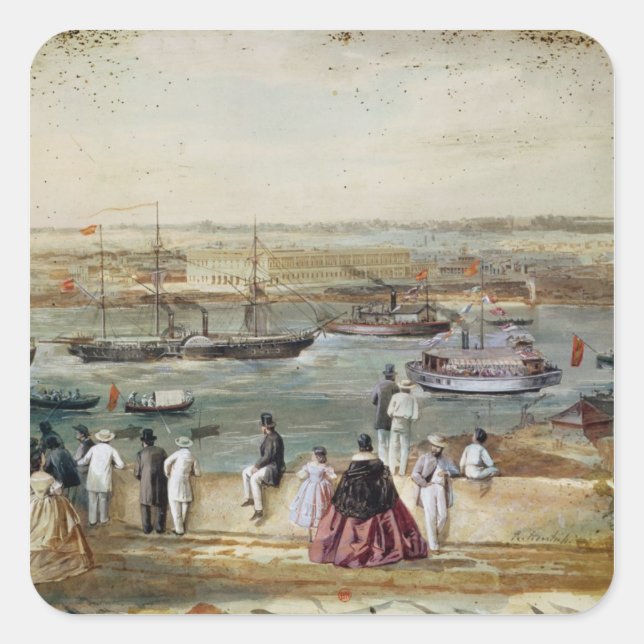 Landscape of Cuba Square Sticker (Front)