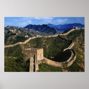 Landscape of Great Wall, Jinshanling, China Poster