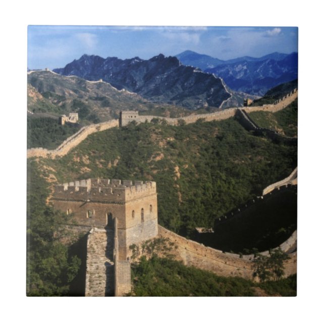 Landscape of Great Wall, Jinshanling, China Tile (Front)