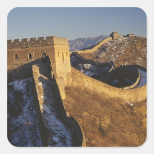 Landscape of Great Wall under sunset, China Square Sticker
