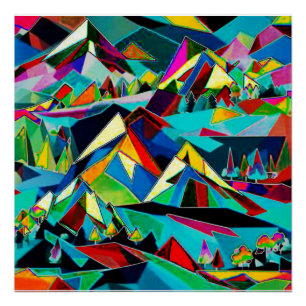 Landscape of Peaks Poster