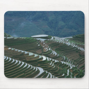 Landscape of rice terraces in the mountain, 2 mouse mat