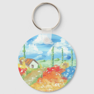 Landscape of the vastness of Tuscany Key Ring