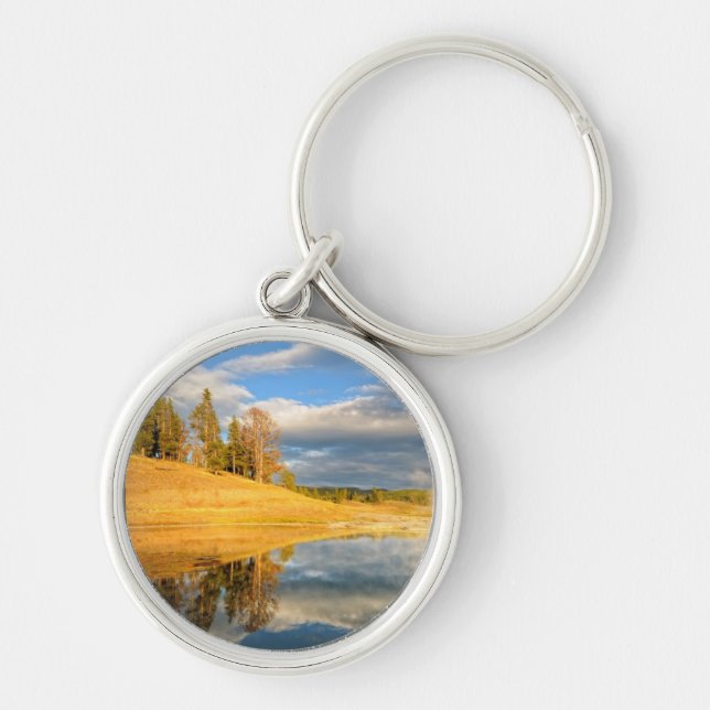 Landscape of Yellowstone Key Ring (Front)