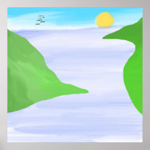 landscape oil painting art poster