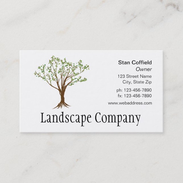Landscape or Tree Service Business Card (Front)