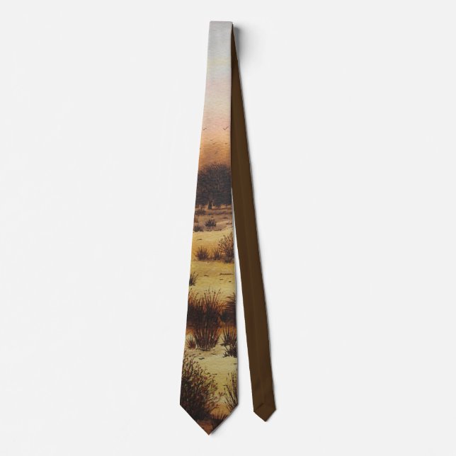 landscape painting design autumn colours tie (Front)