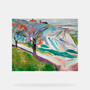 Landscape Painting Edward Munch Acrylic Sign