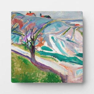 Landscape Painting Edward Munch Plaque