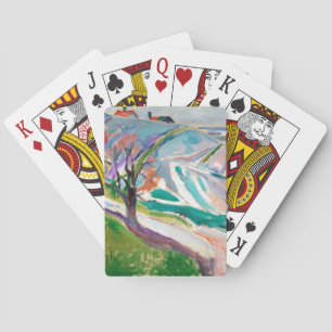 Landscape Painting Edward Munch Playing Cards