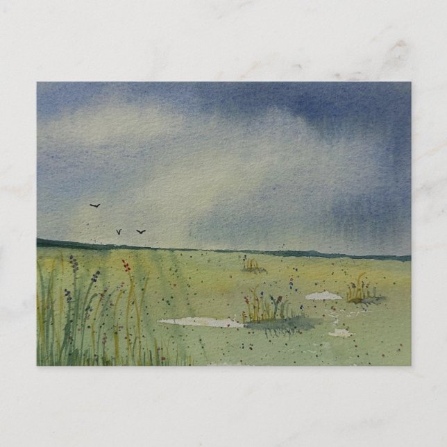 Landscape painting  holiday postcard (Front)
