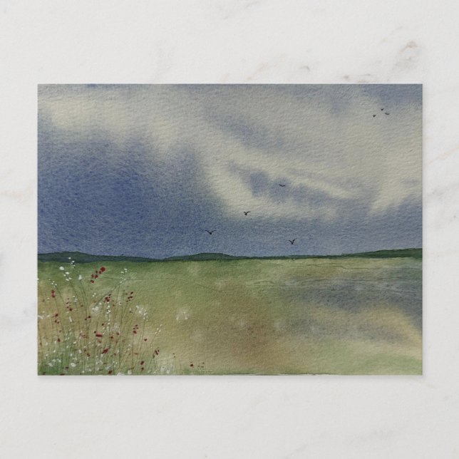 Landscape painting  holiday postcard (Front)