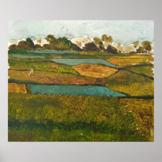 Landscape painting poster