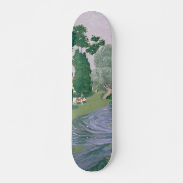 Landscape Painting Vintage Art Skateboard (Front)