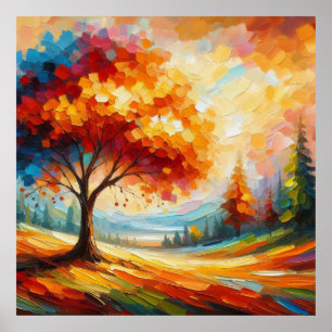 Landscape Painting With Bright Colours-96771 Poster