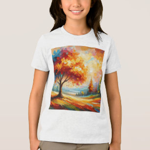 Landscape Painting With Bright Colours-96771 Tri-Blend Shirt