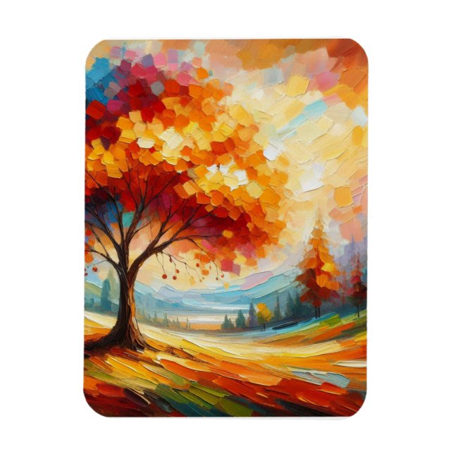 Landscape Painting With Bright Colours Magnet (Vertical)