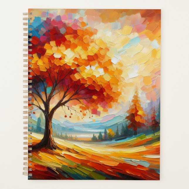 Landscape Painting With Bright Colours Planner (Front)