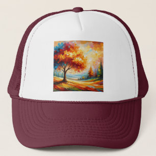 Landscape Painting With Bright Colours Trucker Hat