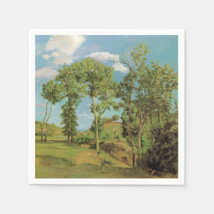 Landscape Paysage Frederic Bazille Impressionist Napkin