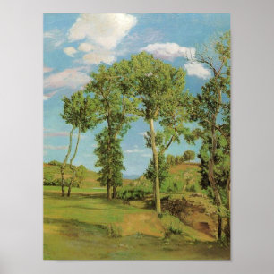 Landscape Paysage Frederic Bazille Impressionist Poster
