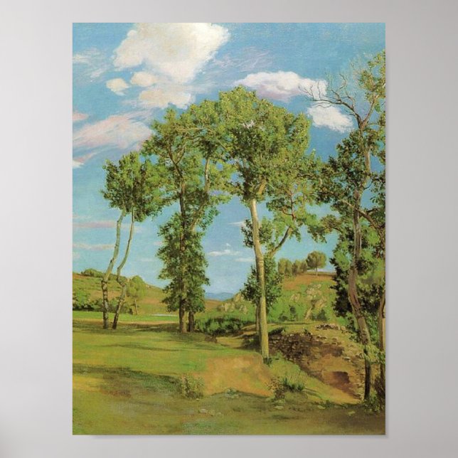 Landscape Paysage Frederic Bazille Impressionist Poster (Front)