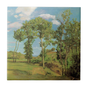 Landscape Paysage Frederic Bazille Impressionist Tile
