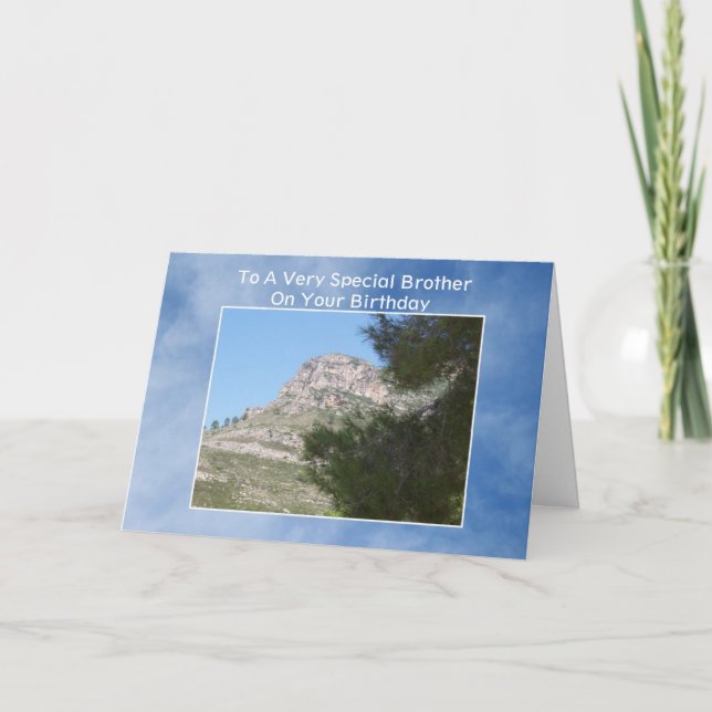 Landscape Personalised Brother Birthday Card (Front)