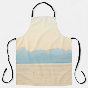 LANDSCAPE PHOTO OF A MOUNTAIN AND BODY OF WATER APRON