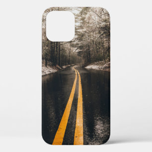 LANDSCAPE PHOTO OF ASPHALT ROAD WHILE RAINING iPhone 12 CASE