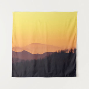 LANDSCAPE PHOTO OF FOREST DURING GOLDEN HOUR TAPESTRY