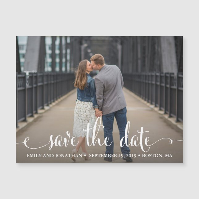 Landscape Photo Save the Date Magnet Wedding (Front)