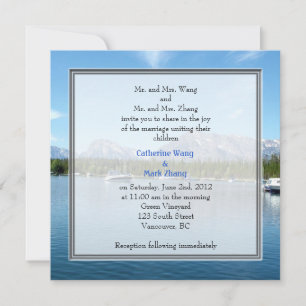 Landscape photo wedding invitations. Grand Teton Invitation