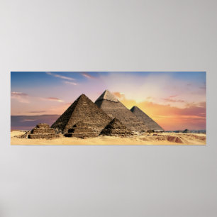 Landscape Photography: Giza Pyramid Complex Egypt Poster