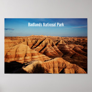 Landscape Photography of Badlands National Park Poster